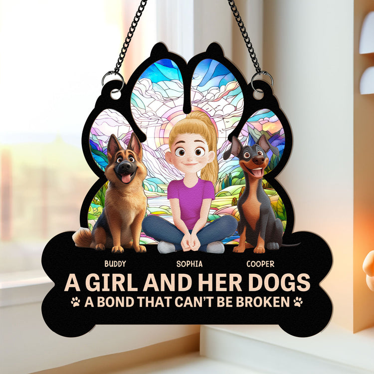 Dog-Mom-And-Her-Dogs-Personalized-Window-Hanging-Suncatcher-Ornament_1