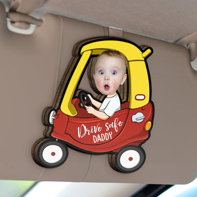 Drive Safe Reminder - Personalized Wooden Photo Car Visor Clip