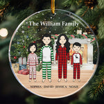 Family Christmas Time - Vintage Style - Personalized Acrylic Ornament