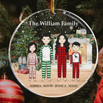 Family Christmas Time - Vintage Style - Personalized Acrylic Ornament