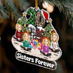 Family Couple Friends Sitting 2025 Cartoon Version - Personalized Acrylic Ornament