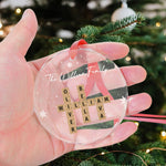Family Crossword - Personalized Glass Ornament