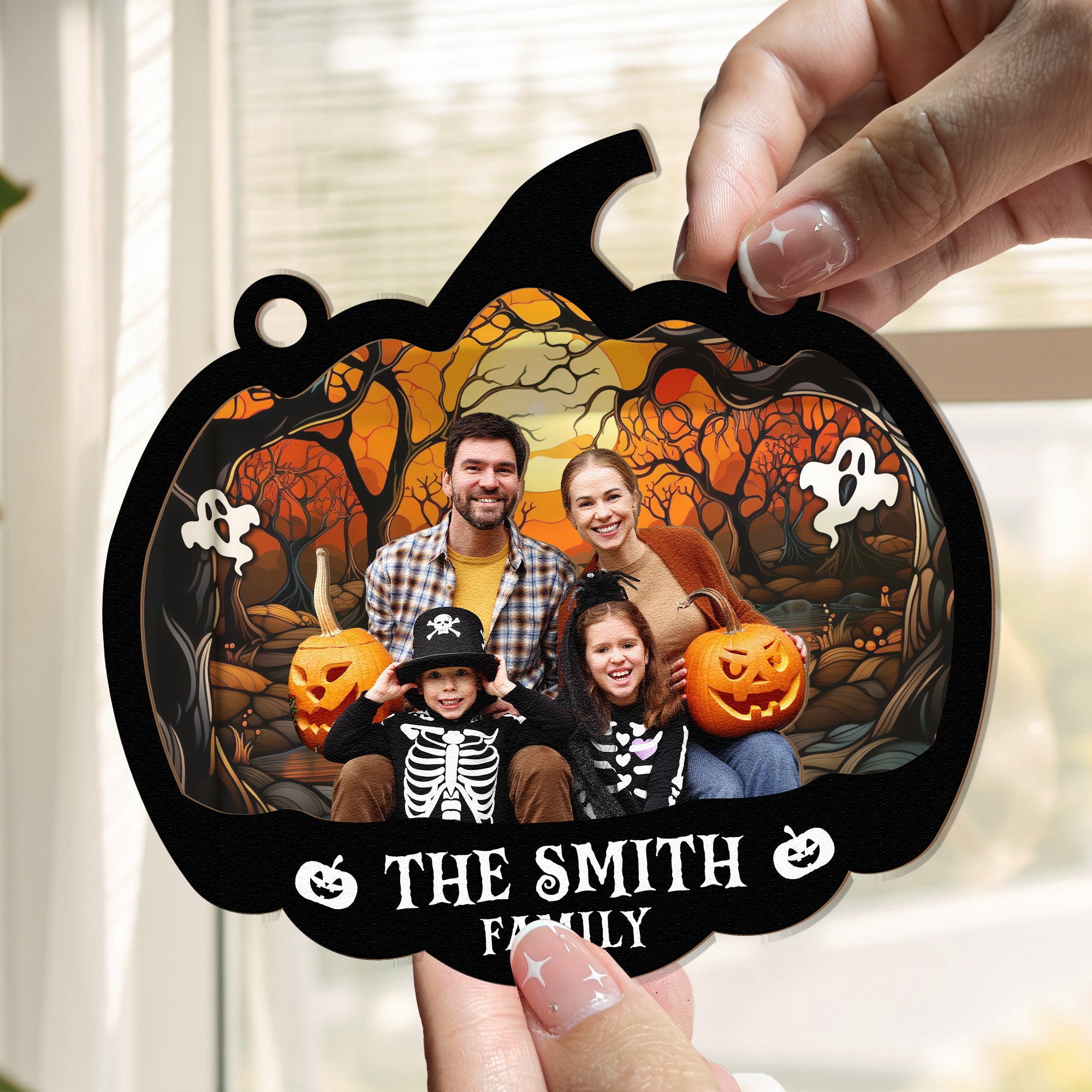 Family-Halloween-Decoration-Personalized-Window-Hanging-Suncatcher-Photo-Ornament3