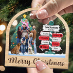Family Name Ornament - Personalized Wood And Acrylic Ornament