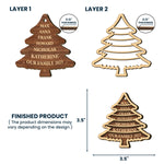 Family Tree 2025 - Personalized Wooden Ornament