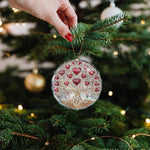Family Tree Hearts & Names, Jewelry Style Printed - Personalized Glass Ornament