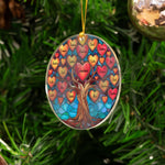 Family Tree With Hearts & Names For Grandparents Siblings - Personalized Acrylic Ornament