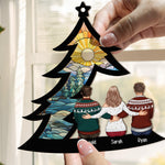 Family_-Siblings-Sitting-Under-Christmas-Tree-Personalized-Window-Hanging-Suncatcher-Ornament2
