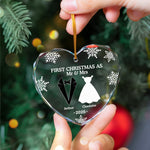 First Christmas As Married Couples - Personalized Glass Ornament