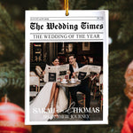 First Christmas Couples Gifts - The Wedding Of The Year - Newlywed Couples - Personalized Acrylic Photo Ornament