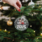 First Christmas Together 3D Cute Couple - Personalized Glass Ornament