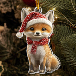 Fox Ornaments - Fox Christmas Ornament, Winter Fox - Personalized Acrylic Ornament