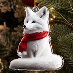 Fox Ornaments - Fox Christmas Ornament, Winter Fox - Personalized Acrylic Ornament