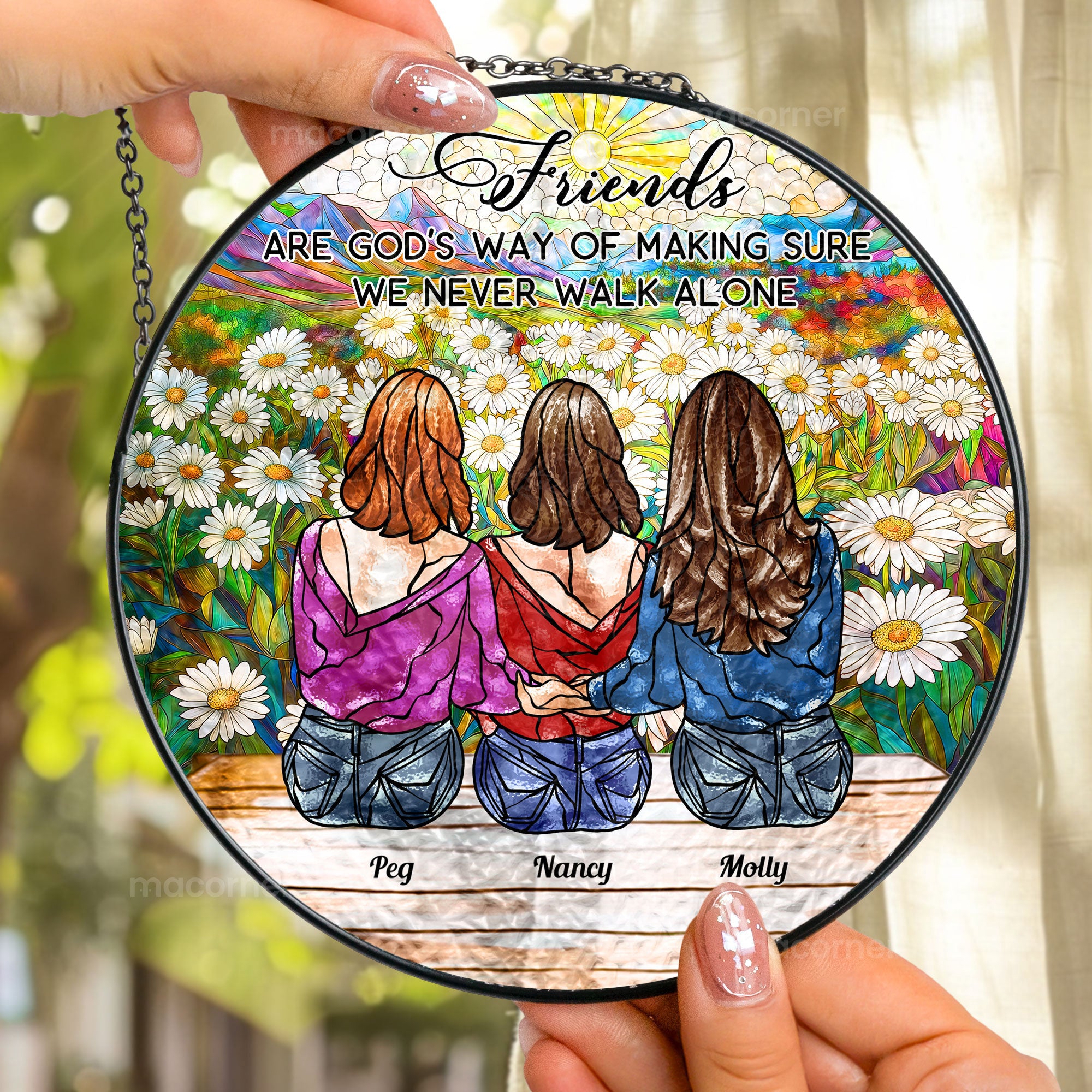 Friends-Are-God_S-Way-Of-Personalized-Stained-Glass-Window-Hanging-Suncatcher_2