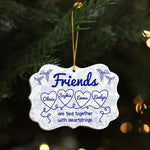 Friends Are Tied Together With Heartstrings - Personalized Acrylic Ornament