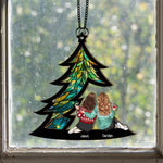 Friends-Sitting-Under-Christmas-Tree-Personalized-Window-Hanging-Suncatcher-Ornament_3