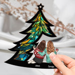 Friends-Sitting-Under-Christmas-Tree-Personalized-Window-Hanging-Suncatcher-Ornament_4