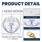 From Our First Kiss Till Our Last Breath Toile De Jouy - Personalized Ceramic Ornament