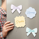 Gingham-Kids-Name-Locker-Personalized-Magnet-2