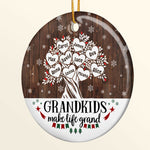 Grandkids Make Life Grand - Personalized Ornament - Christmas Gift For Grandma
