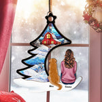 Happily-Sitting-With-Dogs_-Cats-Under-Christmas-Tree-Personalized-Suncatcher-Ornament_4