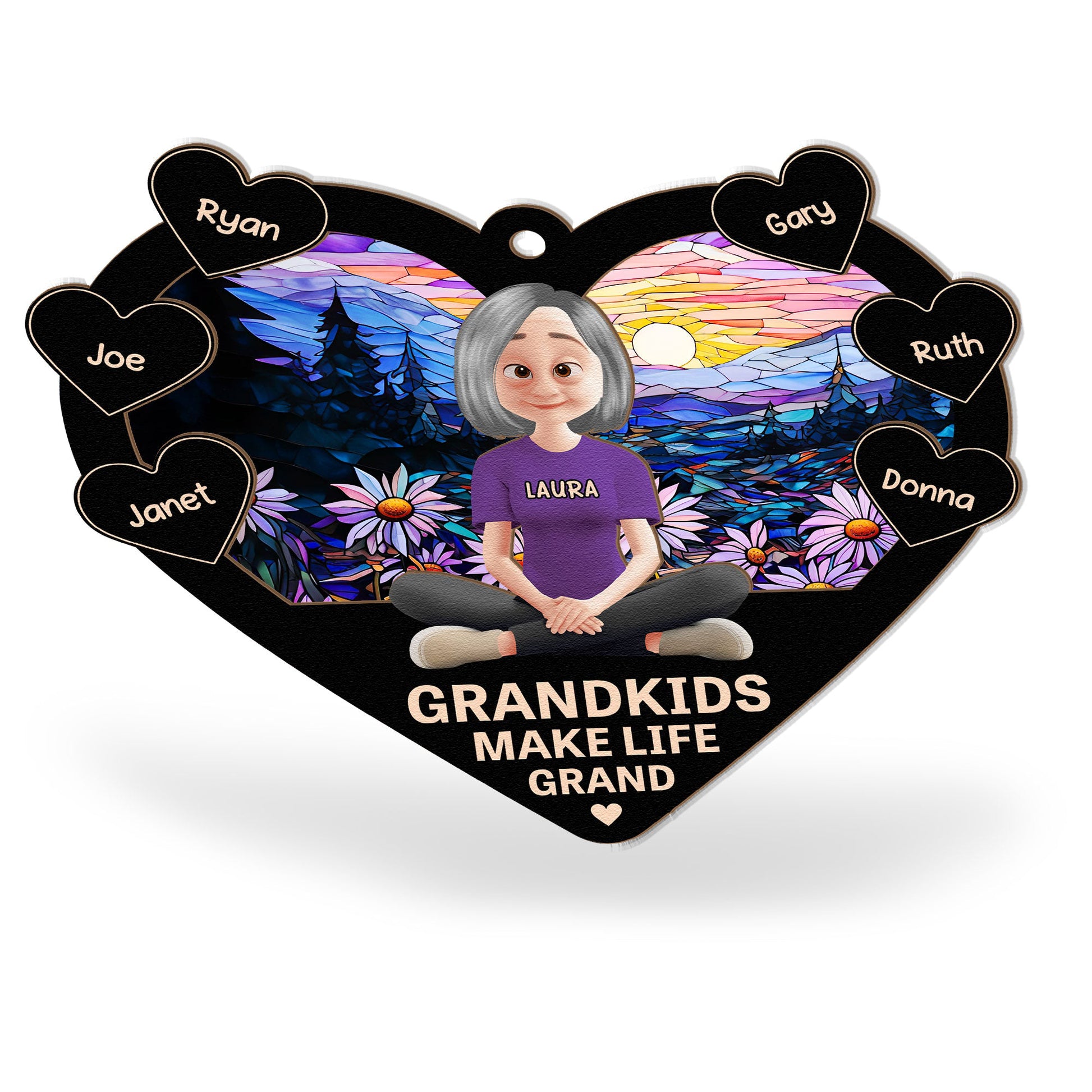 Happy-Grandma-And-Her-Kids-Personalized-Window-Hanging-Suncatcher-Ornament_3