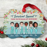 Heart Made Us Friends - Personalized Aluminum Ornament - Christmas Decoration Gift For Nurses Doctors