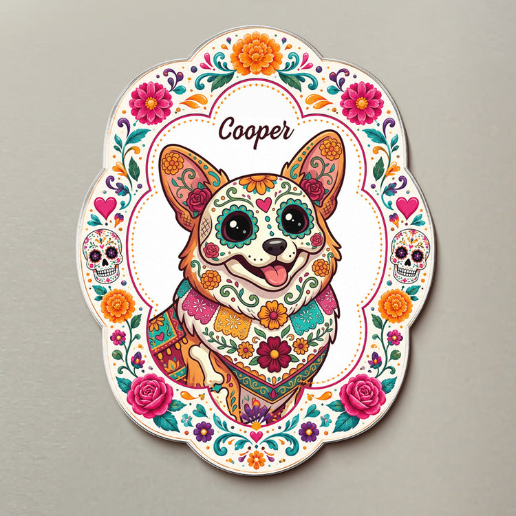 Hispanic_Floral_Pet_Gifts_For_Pet_Owners_Personalized_Magnet_2