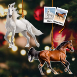 Horse Ornament Equine Arabian Friesian - Personalized Acrylic Photo Ornament