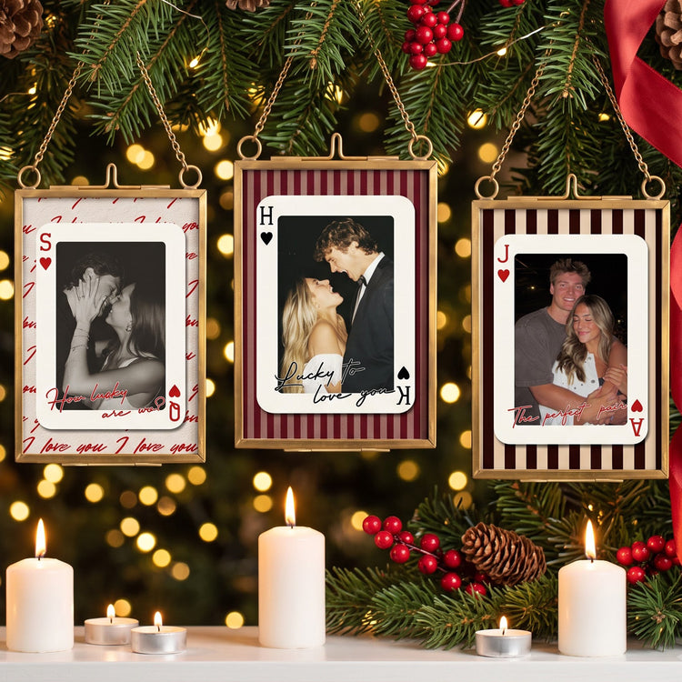 How_Lucky_Are_We_Custom_Couples_Photo_Personalized_Ornament_0