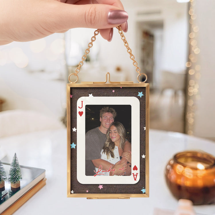 How_Lucky_Are_We_Custom_Couples_Photo_Personalized_Ornament_3