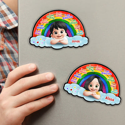 I Am Affirmation Rainbow - Personalized Magnet