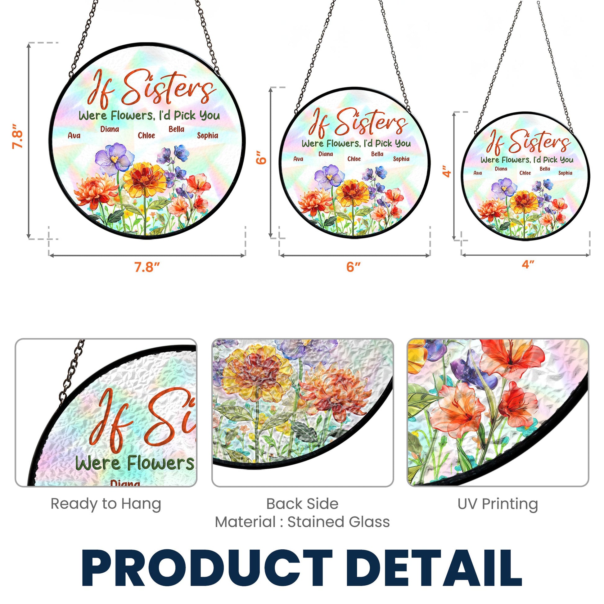 If-Sisters-Were-Flowers-Personalized-Stained-Glass-Window-Hanging-Suncatcher_5