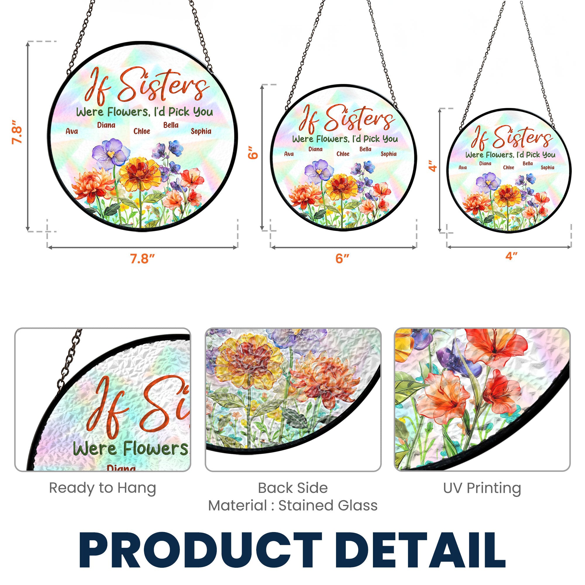 If-Sisters-Were-Flowers-Personalized-Stained-Glass-Window-Hanging-Suncatcher_5