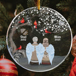 In Loving Memorial Mom And Dad - Personalized Circle Acrylic Ornament - Memorial Gift For Brothers, Sisters
