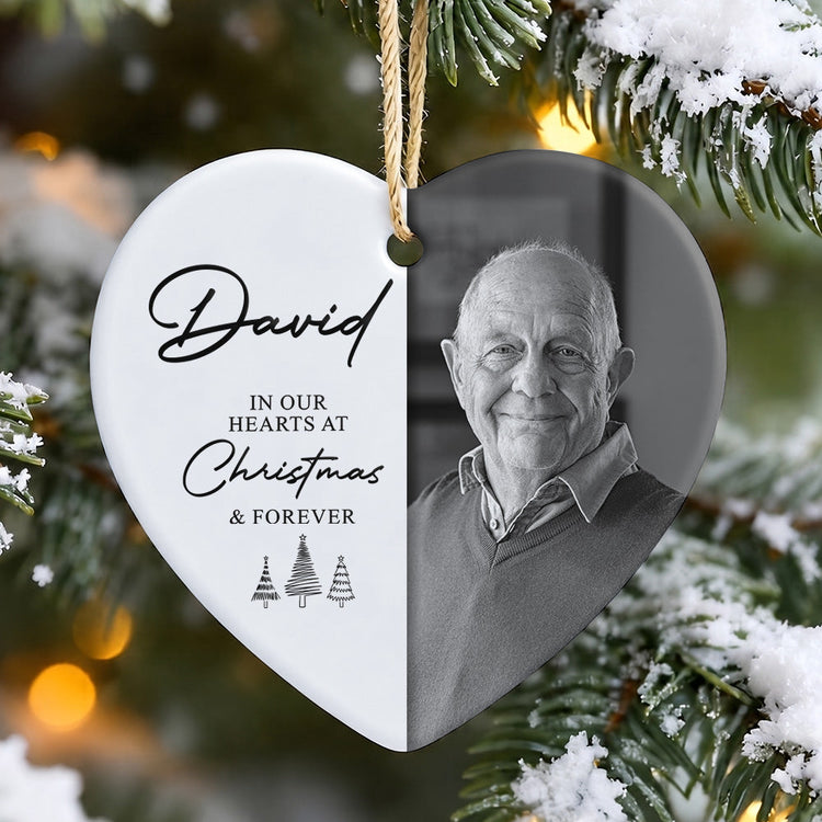 In_Our_Heart_At_Christmas_Forever_Custom_Photo_Christmas_Gifts_Personalized_Ornament_1