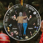 It Takes A Long Time Friends Leopard - Personalized Acrylic Ornament