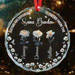 It Takes A Long Time To Grow Old Friends Birth Flowers - Personalized Glass Ornament