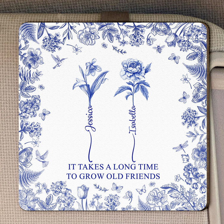 It-Takes-A-Long-Time-To-Grow-Old-Friends-Personalized-Wooden-Car-Visor-Clip-1