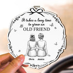 It-Takes-Long-Time-To-Grow-Old-Friends-Personalized-Wooden-Car-Visor-Clip-3