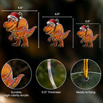 Kid Cartoon Christmas Dinosaurus - Personalized Acrylic Ornament