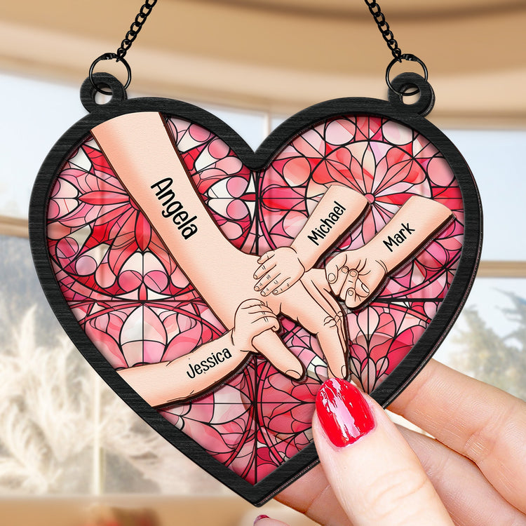 Kids-Holding-Mom-Hand-Personalized-Window-Hanging-Suncatcher-Ornament-Gift-For-Mother_s-Day3