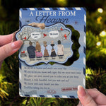 Letter From Heaven - Personalized Christmas Wooden Card With Pop Out Ornament - Memorial Gift For Brothers, Sisters, Family Members