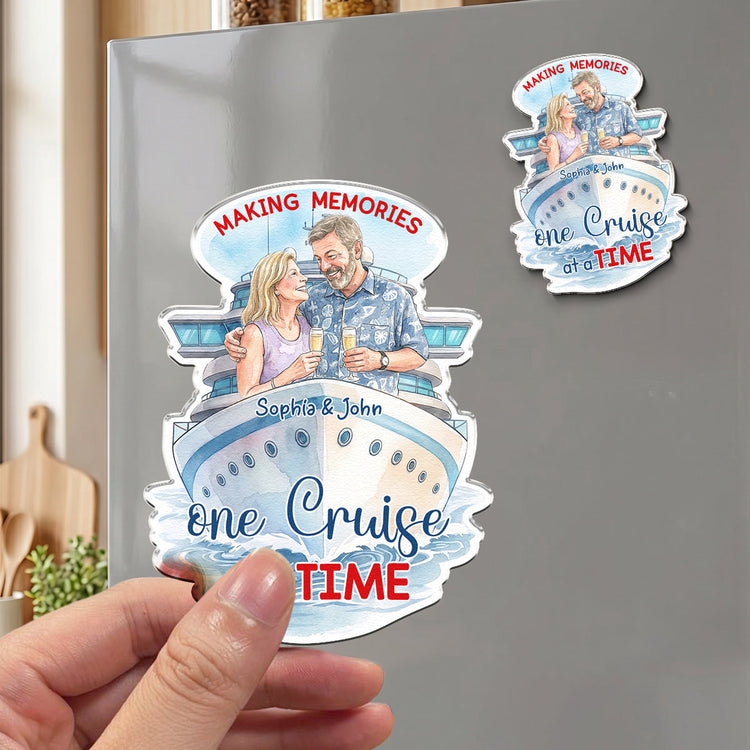 Life_Is_Better_When_We_re_Cruising_Together_Custom_Photo_Watecolor_Personalized_Magnet_3