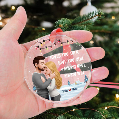 Loved You Then Love You Still - Personalized Glass Ornament