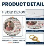 Memorial Ornament Your Life Was A Blessing - Personalized Ceramic Photo Ornament