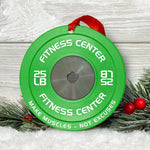 [Only available in the U.S] Merry Fitmas Weight Plates - Personalized Aluminum Ornament - Christmas Fitness Gym Weightlifting Gift For Gymers, Weightlifters, PTs