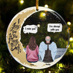 Miss You More Than Anything - Personalized Circle Acrylic Ornament