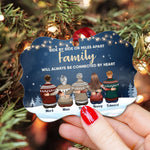 Family Connected By Heart - Personalized Family Ornament