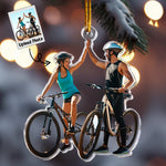 Mountain Biking Ornament Biker Christmas Gift - Personalized Acrylic Photo Ornament